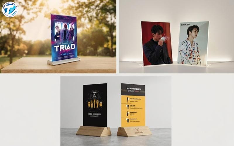 Mẫu Standee mini đề bàn đẹp và tinh tế 